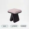 Banqueta de Maquiagem Estilo Vintage Italiano Simples de Luxo Nórdico Madeira Maciça Banqueta de Chá Estilo Artístico Retrô Banqueta para Trocar Sapatos Sala de Estar