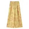 Atacado de Fábrica de Roupas Femininas Transfronteiriça 2026 Novo Conjunto de Moda Casual Solto Estampado Camisa Calça Wide Leg Estilo Europeu