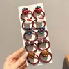 Elásticos de Cabelo Infantis em Vermelho Retrô, Laços Fofos para Menininhas, Suaves com o Cabelo, Acessórios de Cabelo para Bebês