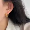 Brincos Europeus e Americanos de Moda de Alta Qualidade com Padrão de Croissant Brincos Argola Lisos Estilo Blogger de Hong Kong Brincos para Atacado do Instagram Joias