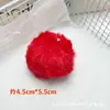 Bola Colorida de Pelúcia Pelo de Coelho Imitação Boneca Esférica de 5cm Acessórios Faixa de Cabelo Adereços de Cabeça Roupas Acessórios DIY Pequenos Enfeites Pendurados