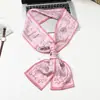 Bufanda Estrecha para Mujer Primavera Otoño Verano Estilo Extranjero Moderna Corea del Sur Versátil Bufanda Decorativa Bufanda de Invierno Estampada Bufanda Estrecha Delgada