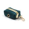 Mizha jefe diseño original gema verde terciopelo herrajes hebilla dorada collar para mascota cuerda de tracción lazo bolsa para perro