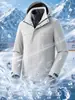 Chaqueta cortavientos con forro de plumón tres en uno, chaqueta funcional para montañismo al aire libre, chaqueta impermeable y cortavientos de otoño e invierno, estilo unisex