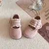 Zapatos de Cuero Estilo Universitario para Niñas Nuevos de Primavera y Otoño, Planos Versátiles de Moda Únicos Estilo Princesa