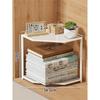 Librero de Escritorio Estante de Almacenamiento de Esquina para Escritorio de Dormitorio Mesa de Estudiante Almacenamiento de Libros Multicapa Librero Pequeño Simple
