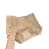 Pantalón de Moldeador Líquido para Base de Maquillaje Cintura Media-Alta Encaje Jacquard Bragas para Mujer Control de Vientre Levantamiento de Glúteos 10A Antibacteriano Algodón Puro Entrepierna