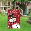Bandera de Jardín Navideña Nueva Transfronteriza Decoración Festiva Patrón de Gato Mascota Bandera de Poliéster Imitación Lino Doble Cara Personalización