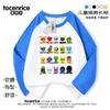 Rhythm Box Ropa Sprunki Camiseta de Manga Larga para Niños Primavera/Verano Camiseta Básica para Niñas Top de Algodón Primavera
