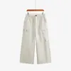 Pantalones casuales retro de trabajo talla grande para mujer, colección otoño 2026, talla grande para mujer, cintura alta, holgados, cropped, pierna ancha, NK1589