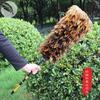 Plumero de plumas reales al por mayor limpieza del hogar gris limpieza de autos retráctil sin pelusa engrosado plumero de plumas para quitar el polvo