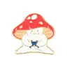 Broche de Pintura para Hornear de Hongo de Dibujos Animados Lindos Accesorios para Ropa Bolsas Sentido del Diseño Insignia Antifugas Luz Pin de Animal Pequeño