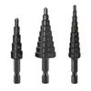 Brocas Escalonadas de Acero Rápido Nitrurado Negro/Recubiertas de Titanio, Pequeñas de Tres Piezas, Alta Velocidad, Venta Caliente Transfronteriza, 3-12/4-12/4-20mm