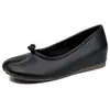 Sapatos Femininos de Bico Dividido Estilo Francês, Novos Sapatos Baixos de Ballet com Solado Macio para Primavera/Verão, Sapatos Vovó de Boca Rasa, Sapatos Retro Casco de Porco
