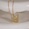 Europa y Estados Unidos joyería transfronteriza nuevo collar de 26 letras inglesas femenino incrustado circón nicho temperamento cadena clavicular nkb798