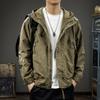 Chaqueta a Prueba de Tres Elementos para Hombre Otoño 2026 Corte Holgado Talla Grande con Capucha Abrigo Casual Estilo Americano Ropa de Trabajo Exterior Fresca