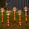 Luzes Solares de Chão LED para Jardim, Estrela de Cinco Pontas, Árvore de Natal, Decoração de Floco de Neve, Cordão de Luzes de Chão, Luzes Decorativas de Natal