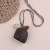 Collar Trenzado de Cuerda con Perlas de Piedra Natural para Mujer, Cadena para Clavícula de Piedra Ojo de Tigre Estilo Chino Nuevo Vintage, Accesorio Largo Colgante para el Cuello con Manchas