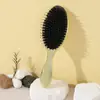Peine de Masaje para el Cabello con Cerdas de Jabalí, Chapado en Oro Rosa, Transfronterizo, Ovalado, Esponjoso, con Airbag para el Cuero Cabelludo