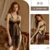 Lencería sexy verano caliente malla transparente espalda descubierta tentación pecho pequeño gran realce liguero vestido traje femenino 1726