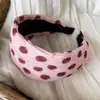 Diadema Ancho Estilo Coreano con Lunares Plisados Retro Suave Diadema Alto para la Cabeza Versátil Atmósfera Moda Temperamento Accesorios para el Cabello