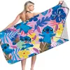 Toalla de Playa para Niños Stitch, Toalla de Baño, Material de Microfibra Absorbente, Secado Rápido y Resistente a la Arena, Estilo Popular de Exportación Transfronteriza