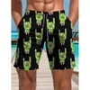 Nuevos shorts de playa deportivos de moda para hombre con estampado digital 3D transfronterizos europeos y americanos 2025, shorts atléticos casuales