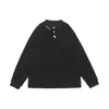 Moletom Rumei Estilo Americano Cool com Gola Henry, Oversized para Homens, Manga Longa com Costela, Textura Pesada