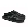 Versión de cuero~Zapatos planos plisados de punta cuadrada vintage de nicho para mujer, nuevo modelo 2026 mules de cuero zapatillas de media caña