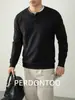 Suéter Premium [Lana de Oveja + Modal] Cuello Henry para Hombre Estilo Old Money Otoño e Invierno para el Trabajo Casual