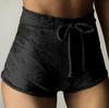 Desear Amazon 2016 nuevos pantalones cortos deportivos plisados con cordones elásticos de franela