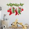 Comercio exterior transfronterizo de Amazon calcetines de bola de Navidad pegatinas de vidrieras diseño sala familiar sala de estar pegatinas de pared al por mayor