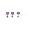 Aretes de Aleación de Titanio F136 Nuevos Redondos con Garra de Fondo Engastados con Zirconia 5A Joyería para Perforación de Labio/Uña de Titanio Accesorios para Uña de Hueso de Oreja al por Mayor