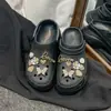 Acessórios para Crocs Borboleta Dourada Amor Decorações DIY Acessórios para Superfície do Sapato Diamante de Imitação Zhibixing Fivelas de Sapato Destacáveis Flores de Sapato