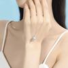 Collar Planeta Cósmico para Mujer Lujo Ligero Nicho Azul Soñador Piedra de Cristal Cadena para Clavícula Acero Inoxidable Circonio Blanco Brillante Cadena para el Cuello