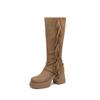 Botas, Botas Largas, Modernas y de Moda, Botas Casuales de Caballero con Borlas, Nuevo Estilo Otoño e Invierno 2026, Punta Redonda, Suela Gruesa, Tacón Grueso, Cierre Lateral