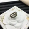 Anillo Ajustable Dior/Dior Best-Seller Transfronterizo Letra Cd para Mujer, Anillo Abierto de Latón Vintage Abeja Lujo Ligero Europeo y Americano