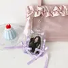 Portatarjetas con Alas de Ángel Ins Cubierta Protectora para Tarjetas de Foto de Ídolos Polaroid PVC Colgante para Mochila Almacenamiento de Tarjeta de Campus Tarjeta de Comida
