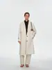 Comos Cms 2026 Otoño Nuevo Casual Solapa Longitud Media Botonadura Única Gabardina para Mujer 258199