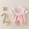 Ropa de Bebé para Primavera y Otoño, Mono de Princesa para Luna Llena de Bebé de 100 Días, Pelele de Manga Larga para Salida de Recién Nacidos