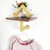 Rack de Exposição para Loja de Roupas Combinação de Parede Montado na Parede Decorativo Montado Lateralmente Roupas Masculinas e Femininas Prateleira Rack de Exposição para Loja de Roupas