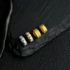 Acessório Espaçador de Roda Pontilhada Banhado a Ouro Prata de Lei S925 para Componentes de Joias Artesanais DIY e Separadores de Pulseiras