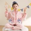 Novos Pijamas Infantis para Meninas Outono e Inverno 2025, Estilo Flanela Espessa, Roupa de Casa de Fleece de Coral Infantil para Meninas, Adequado para Crianças Maiores