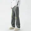 Calça Jeans Rasgada Retrô Masculina Calça Jeans Larga Reta de Perna Larga Moda Americana Marca High Street Meninos Casual Longa