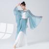Ropa de Práctica de Danza Clásica China para Mujer, Nueva Holgada, Ropa Exterior de Malla de Hada y Elegante, Ropa de Actuación de Estilo Antiguo Chino