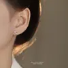Pendientes Populares de Plata de Ley S999 Estrella y Luna para Mujer en Xiaohongshu, Moda, Exquisitos y Versátiles, Pendientes para Perforación de Oreja Estilo Coreano Ins