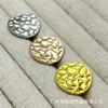 Botões de metal com padrão de casca enrugada, adequados para ternos, casacos de tricô e casacos de lã; botões decorativos simples e versáteis, costurados à mão