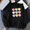 2025 Europeo y Americano Comercio Exterior Nuevo Día de San Valentín Inglés Corazón Colorido Estampado Sencillo Sudadera de Cuello Redondo para Hombre y Mujer Europeo y Americano