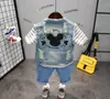 Micro para verano 2019 nuevo chaleco de mezclilla para niño A10165 Camiseta A13115 Pantalones A12156