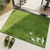 Tapetes de Banheiro de Lama Diatomácea com Desenhos de Floresta, Tapetes de Pé Absorventes Antiderrapantes para Banheiro, Tapetes de Entrada Resistentes a Manchas e Fáceis de Cuidar